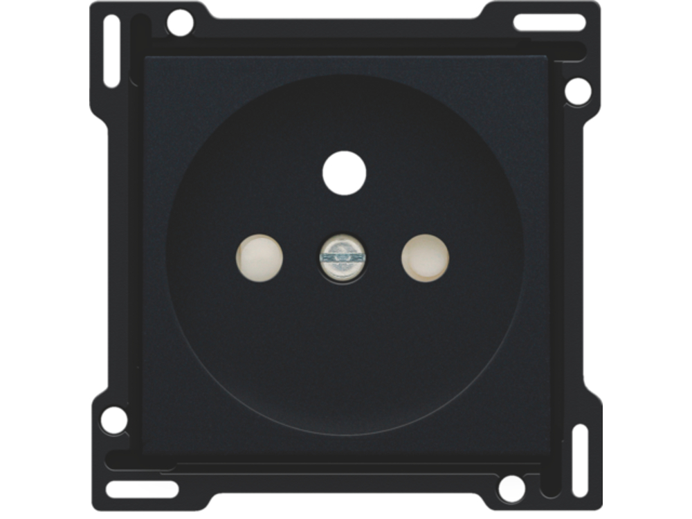 Niko Toets Stopcontact Steel Black