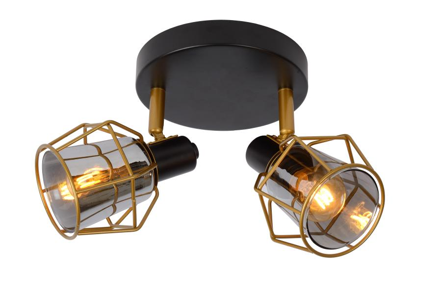 Lucide Nila - Spot Plafond - 2xe14 - Noir