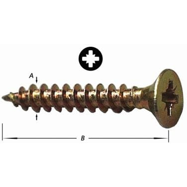 Panel Screws Flat Head Zinc-Plated 4.5x35 mm Box 200 Pcs