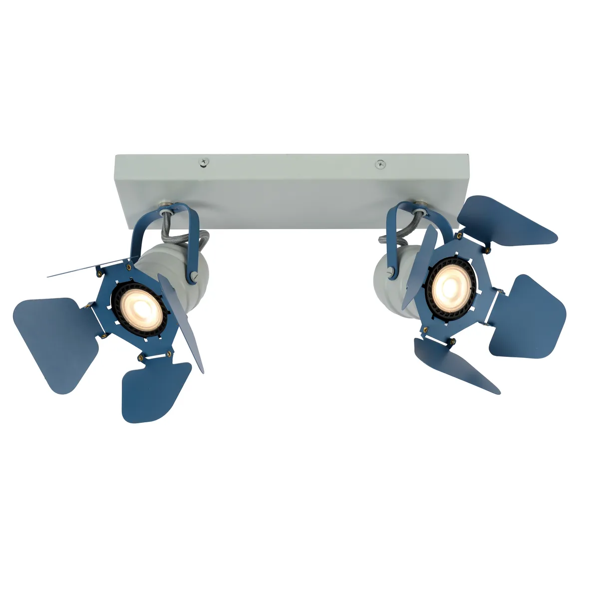 Spot Apparent Lucide Picto - Bleu et Gris - 12,5 cm - 2xgu10