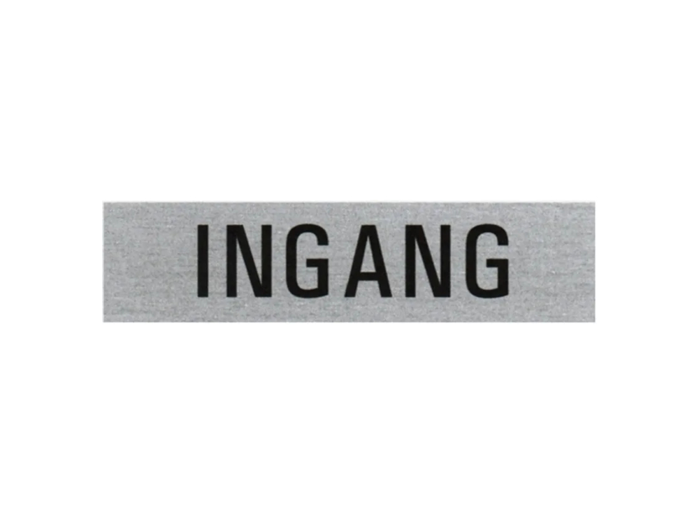 Pictogram "Ingang", Zelfkl. Alu - 160 X 40 mm