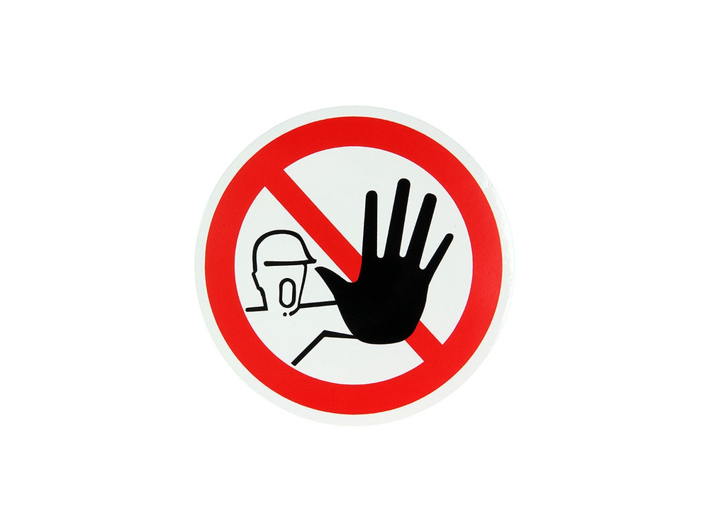 Pictogram Rond 15 cm Verboden Onbev.