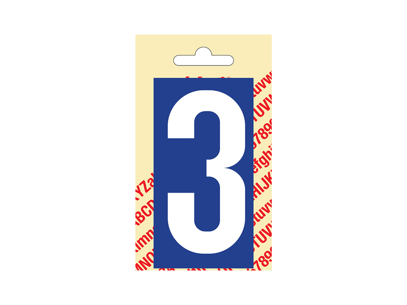 Plakletter Kuns. 90 mm Blauw 3