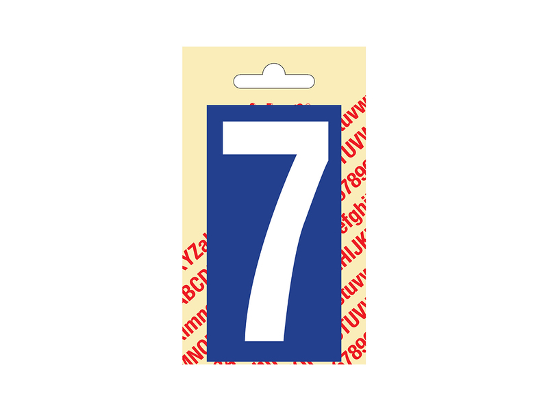 Plakletter Kuns. 90 mm Blauw 7