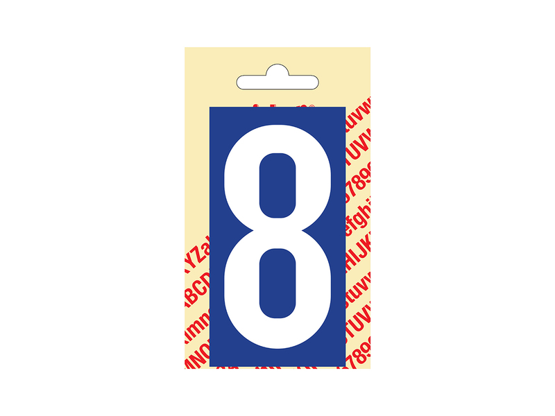Plakletter Kuns. 90 mm Blauw 8