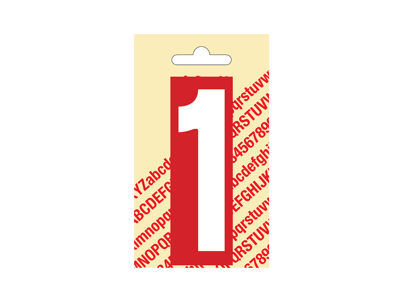 Plakletter Kuns. 90 mm Rood 1
