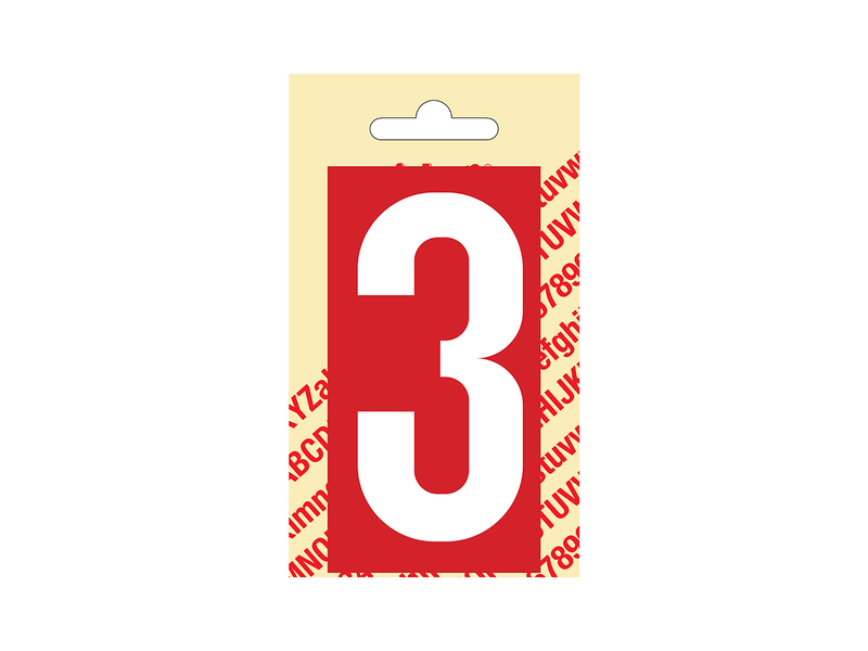 Plakletter Kuns. 90 mm Rood 3