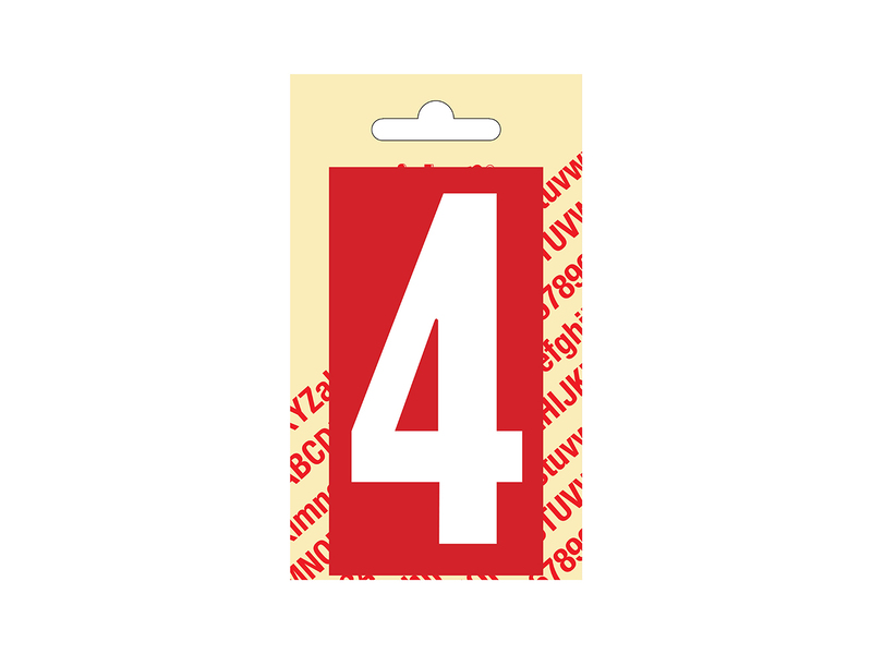 Plakletter Kuns. 90 mm Rood 4