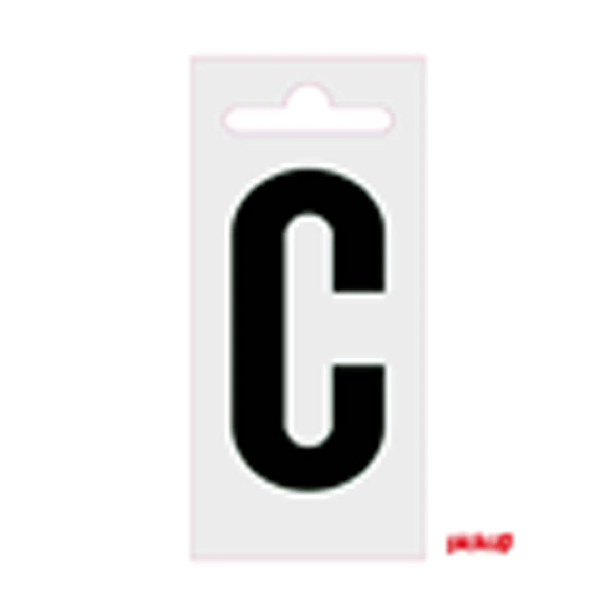 Plakletter Nobel 60 mm Zwart C
