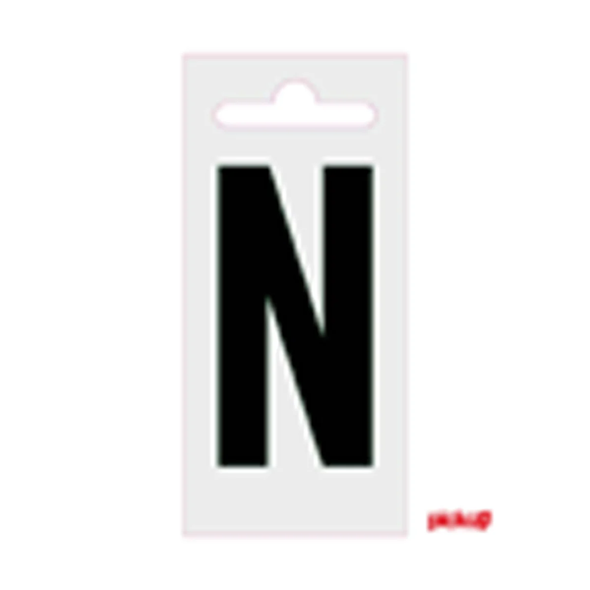 Plakletter Nobel 60 mm Zwart N