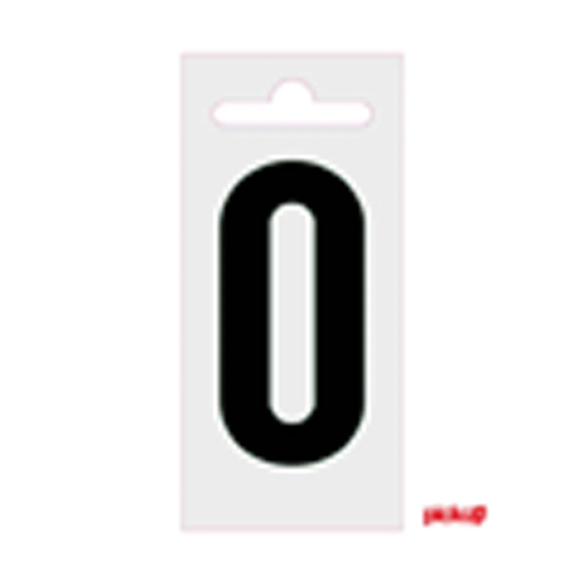 Plakletter Nobel 60 mm Zwart O