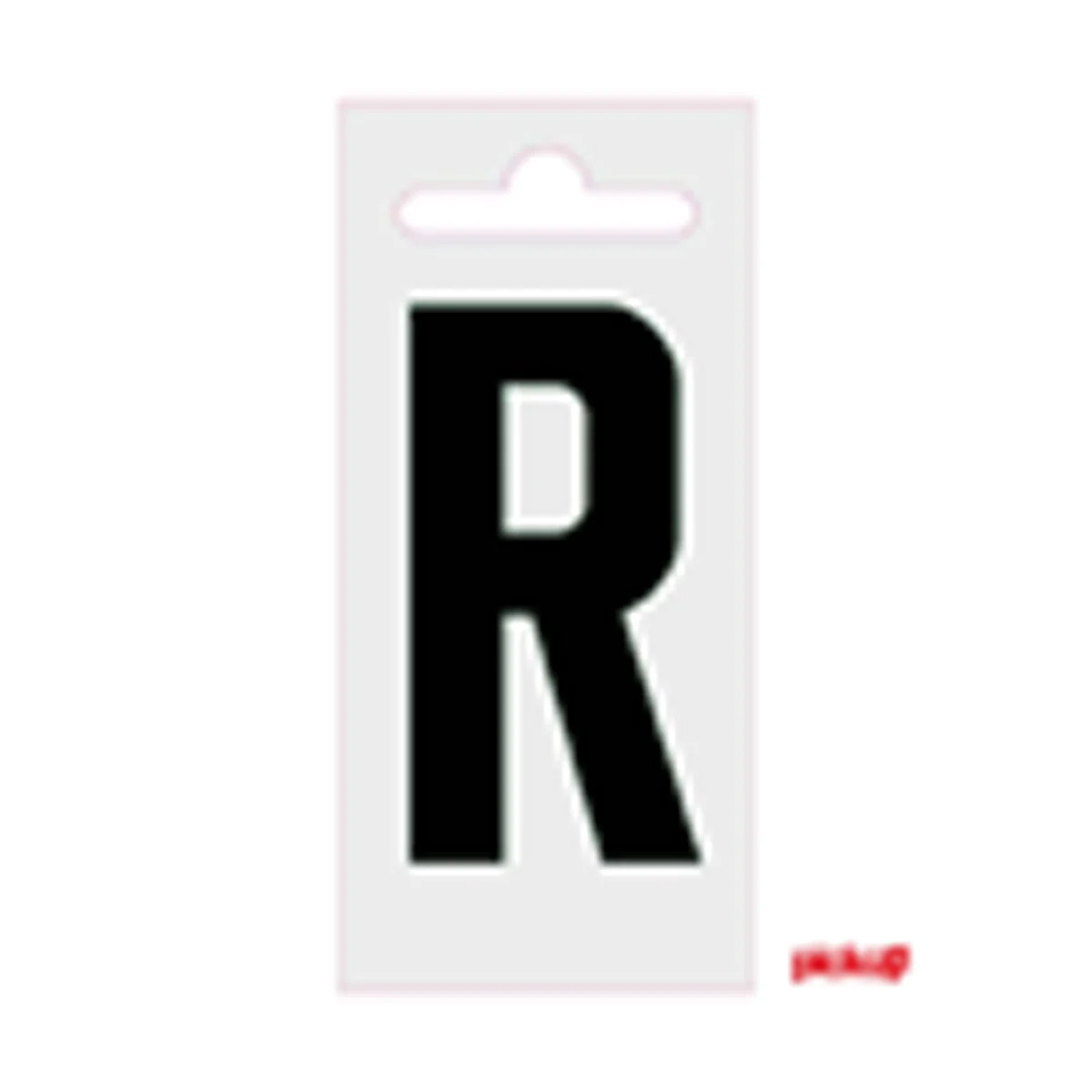 Plakletter Nobel 60 mm Zwart R