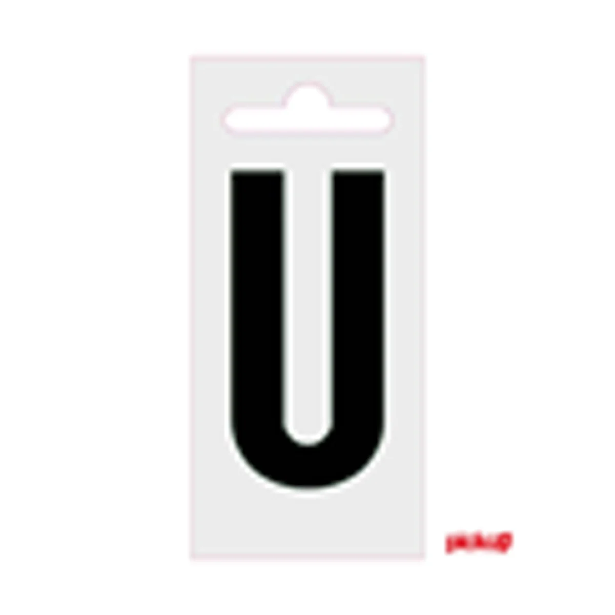Plakletter Nobel 60 mm Zwart U