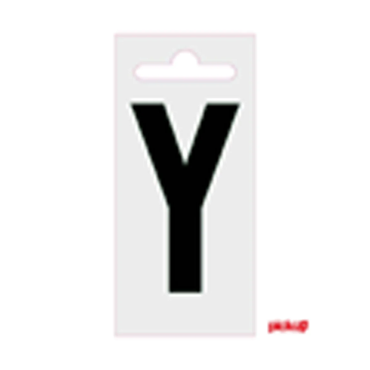 Plakletter Nobel 60 mm Zwart Y