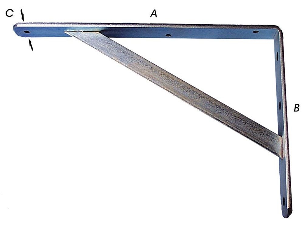 Plankdragers, Hoekig, Verzinkt 300x200mm
