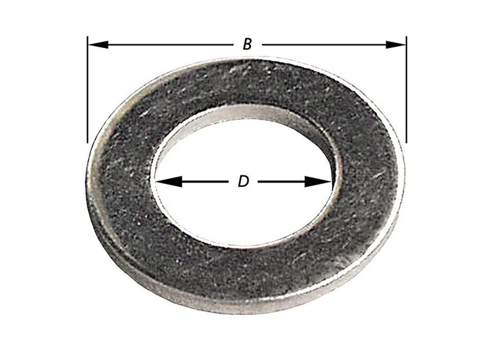 Platte Sluitringen, Verzinkt M18 X 34 mm