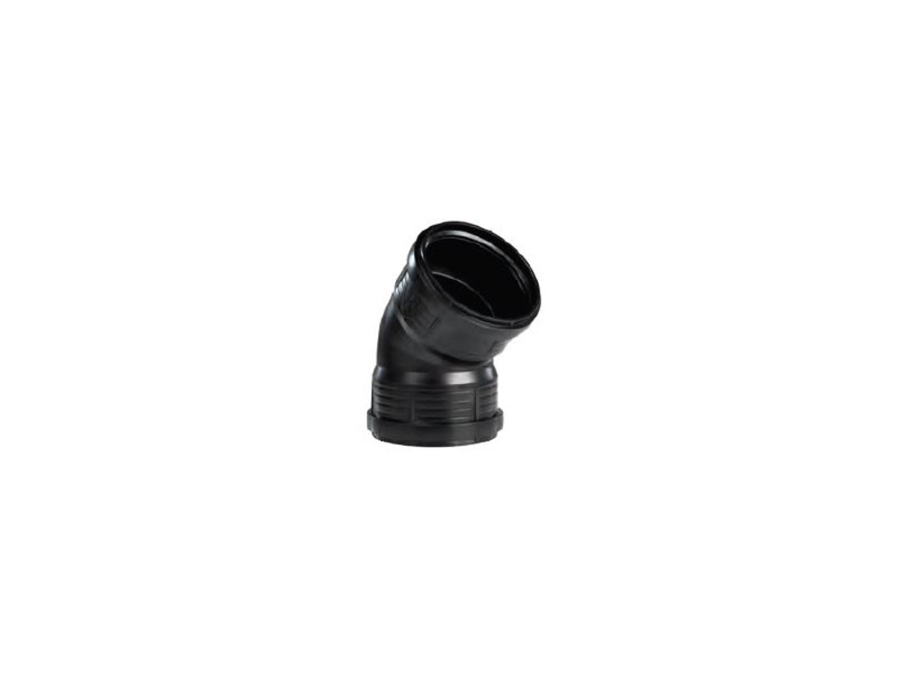Pp Zwart Bocht 75 mm 45° Ff