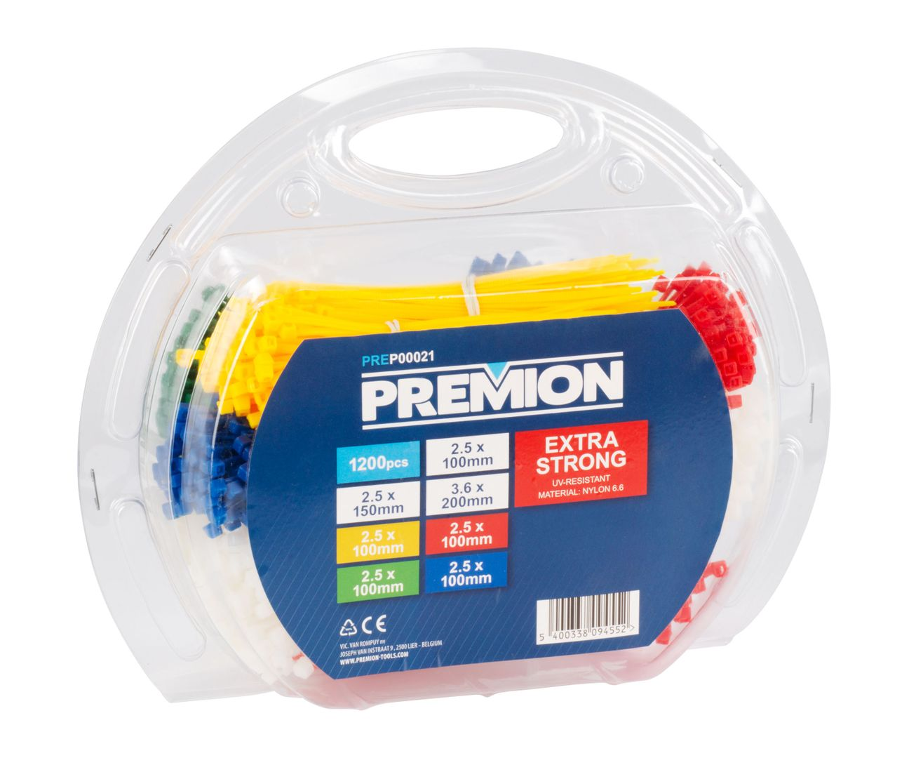 Premion Multicolor Cable Ties 1200 Pcs Prep00021