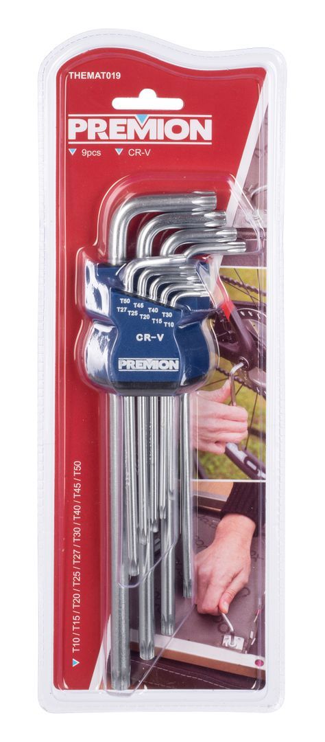 Premion Long Torx Key Set 9 Pcs Themat019