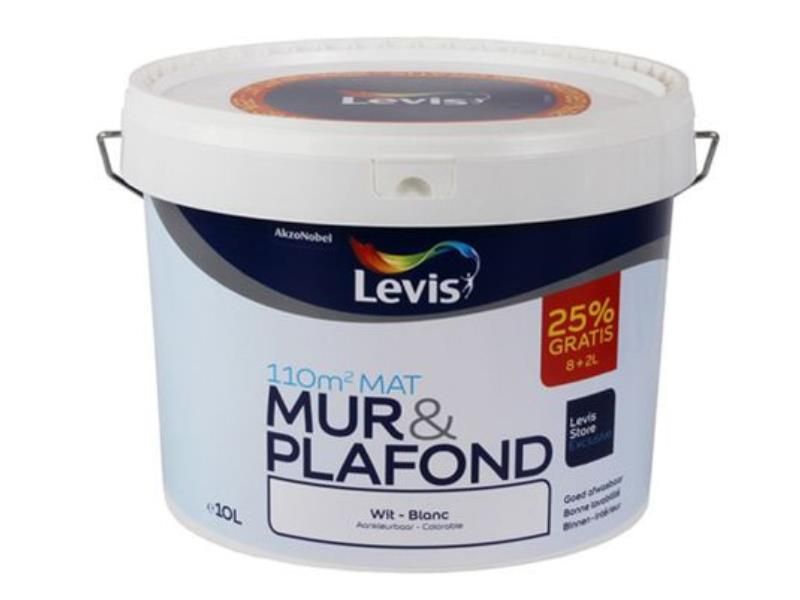 Promo Levis Muur&plafond Wit 8+2l