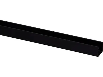 Pvc U-Profiel 18 mm Zwart
