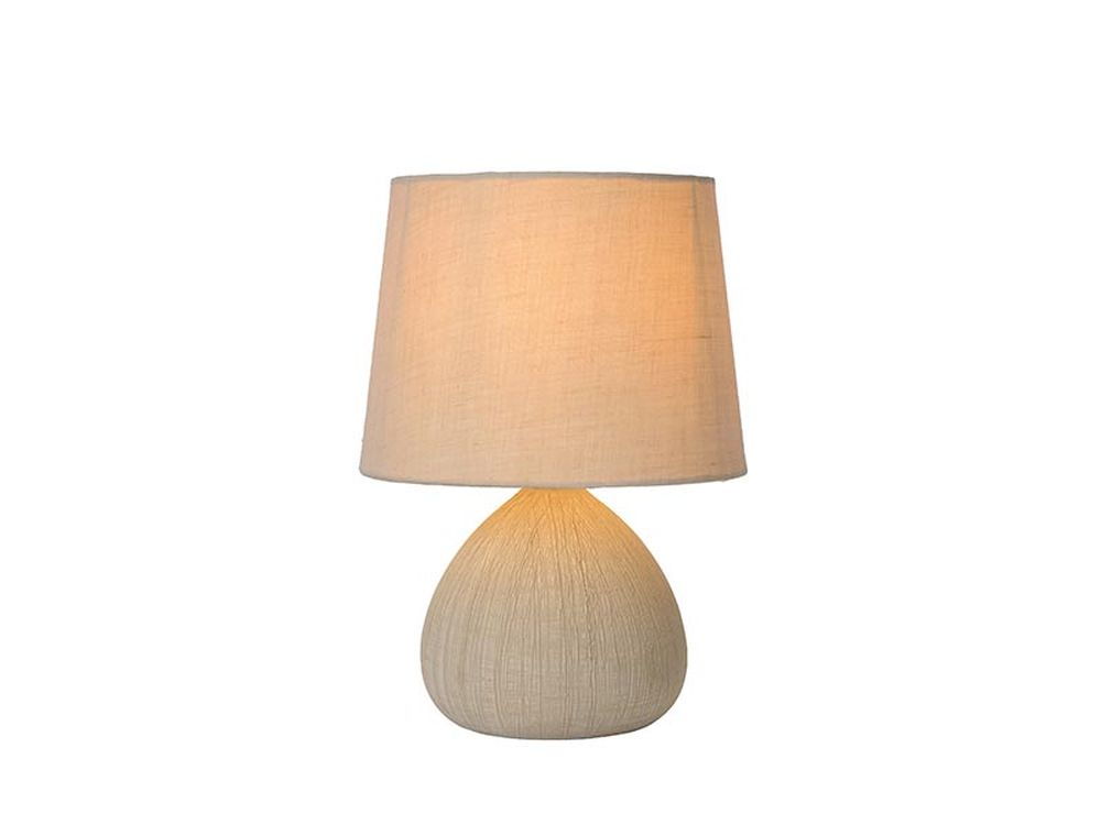 Lucide Ramzi - Lampe de Table - Ø 18 cm - 1xe14 - Crème