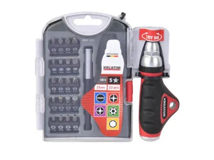 Ratelschroevendraaier Set 22 St.