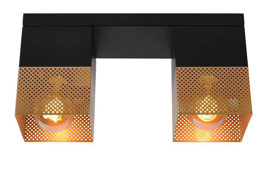 Lucide Renate - Plafonnier - 2xe27 - Or Mat / Laiton