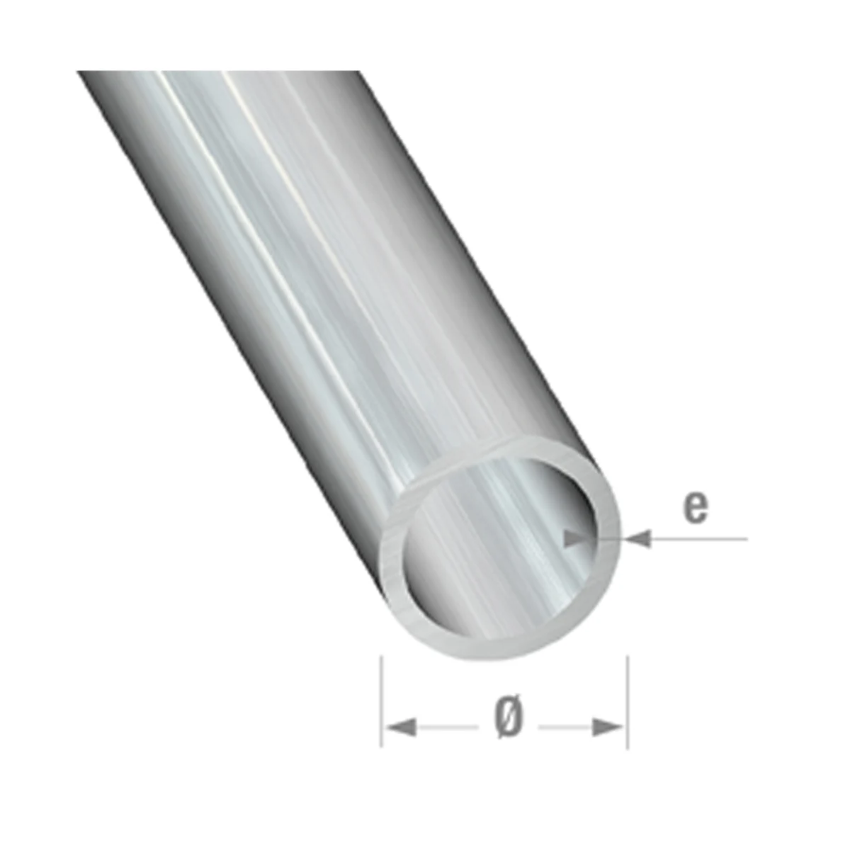 Rond Buisprofiel Alu Brut 6x1mm 1 m