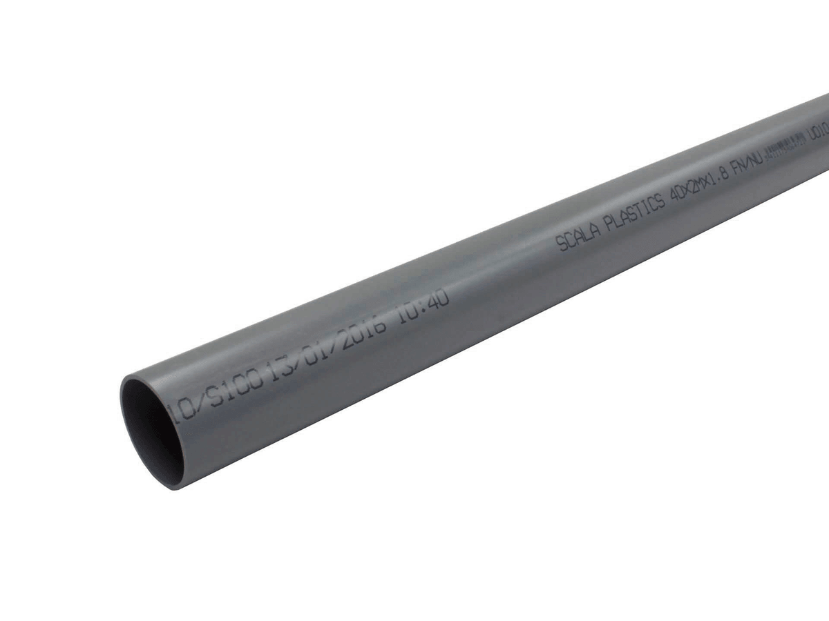 Scala Tube Sanitaire Fn Ø40 mm 2 m 1,8 mm Gris