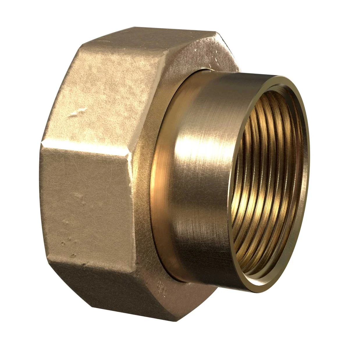 Draad-2-Delige Koppeling Ff Messing 6/4" Imi Heimeier