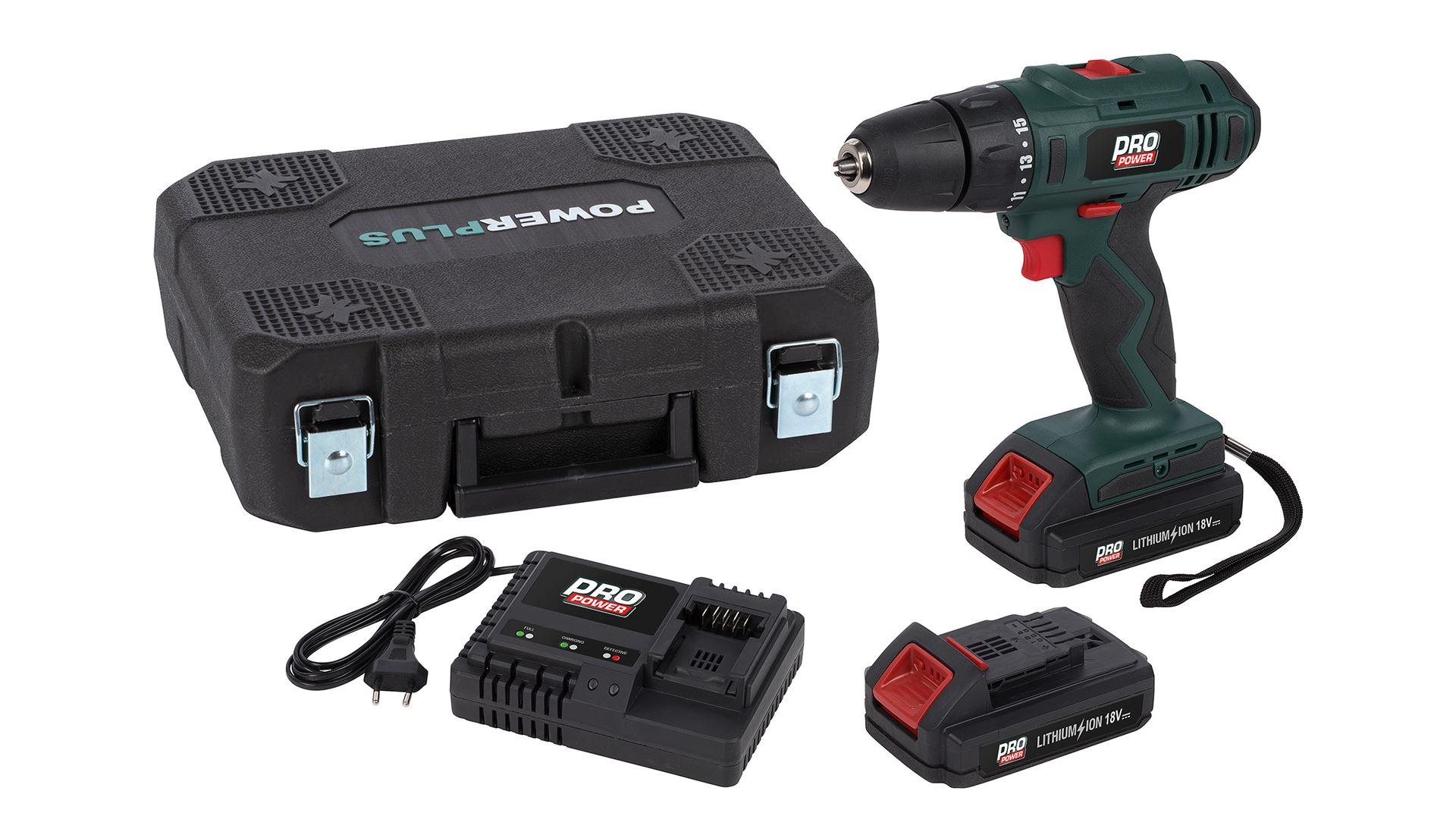 Schroefboormachine 18v + 2 Batterij + Lader