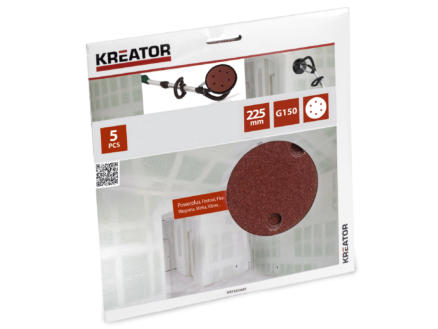 Schuurpapier Gipsplaat Rond Ø 225 mm - K150 - 5 St.