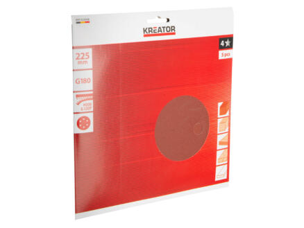 Schuurpapier Gipsplaat Rond Ø 225 mm - K180 - 5 St.