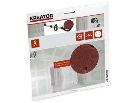 Schuurpapier Gipsplaat Rond Ø 225 mm - K240 - 5 St.