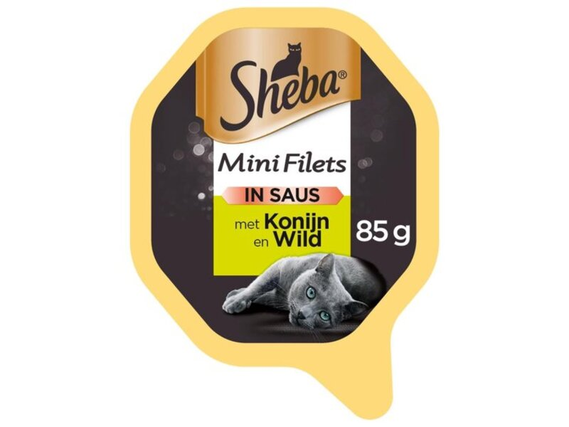 Sheba Mini Filets Saus Konijn/wild 85 g