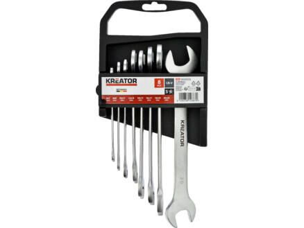 Sleutelset 6-22 mm Dubbele Steeksleutel - 8 St.