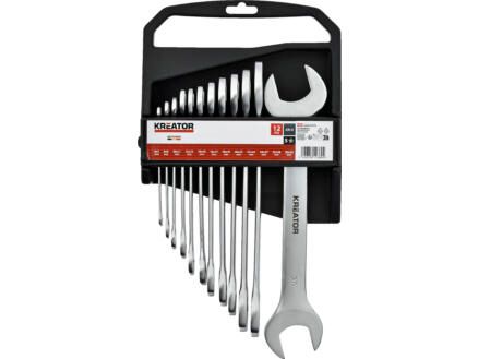 Sleutelset 6-32 mm Dubbele Steeksleutel - 12 St.