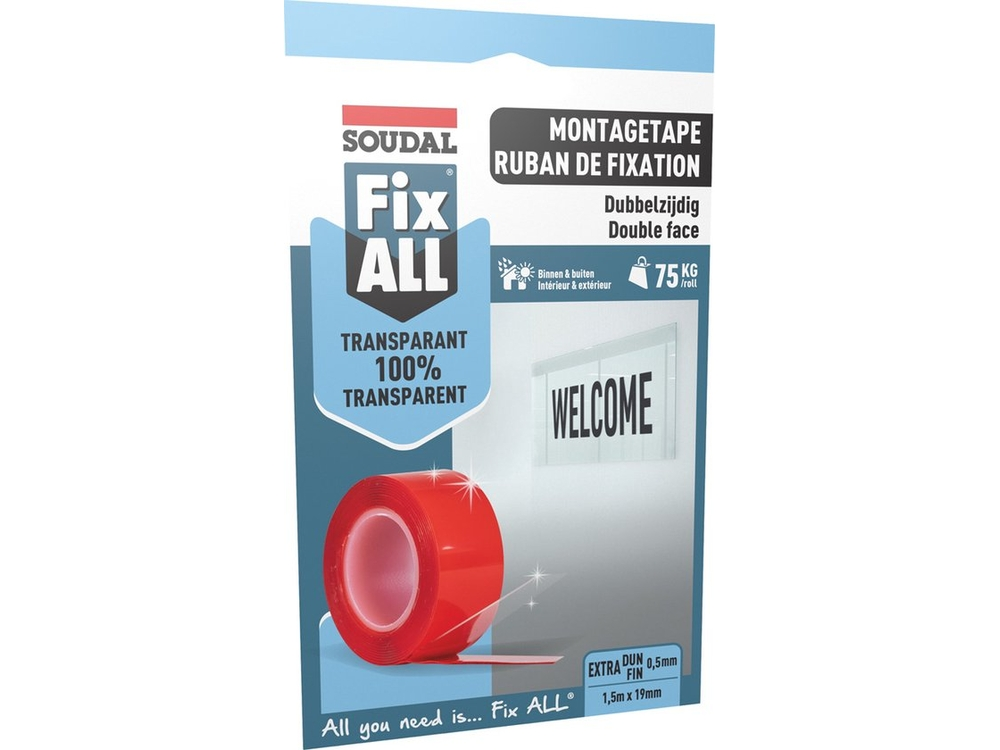 Soudal Fix All Mount Tape Clear