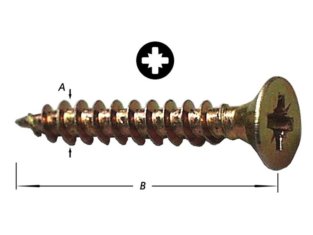 Spaanplaatschroeven Platte Kop 3,5 X 40 mm