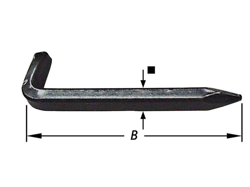 Stalen Krammen, Vierkant 2,2 X 30 mm