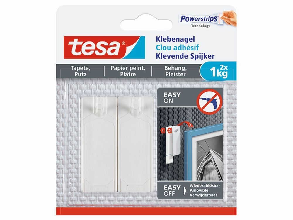 Tesa Klevende Spijker Gevoelige Opp. 2st 1 kg