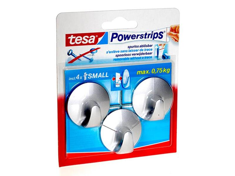 Tesa Powerstrips Small Rond Chrome