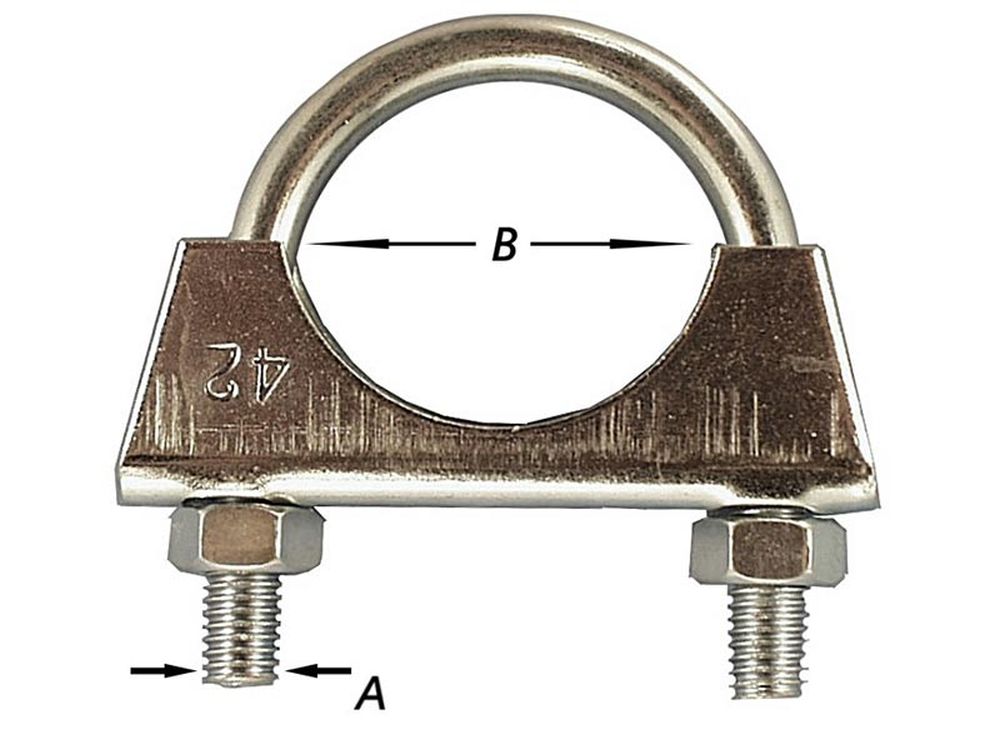 Uitlaatklem Verzinkt 42 mm