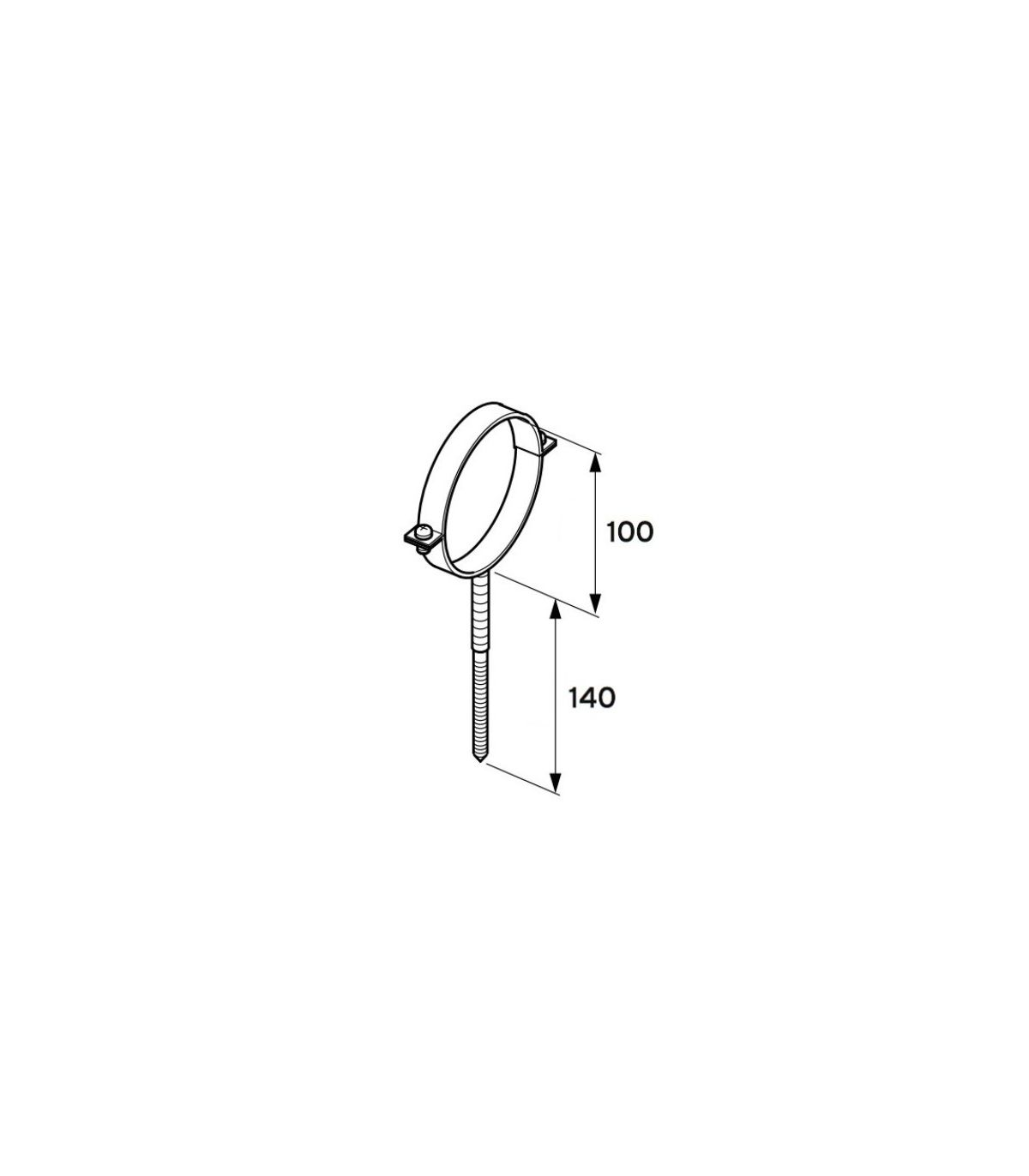 Vaillant Wall Fastening Pipe Clamp Ø100 mm – Pack of 5