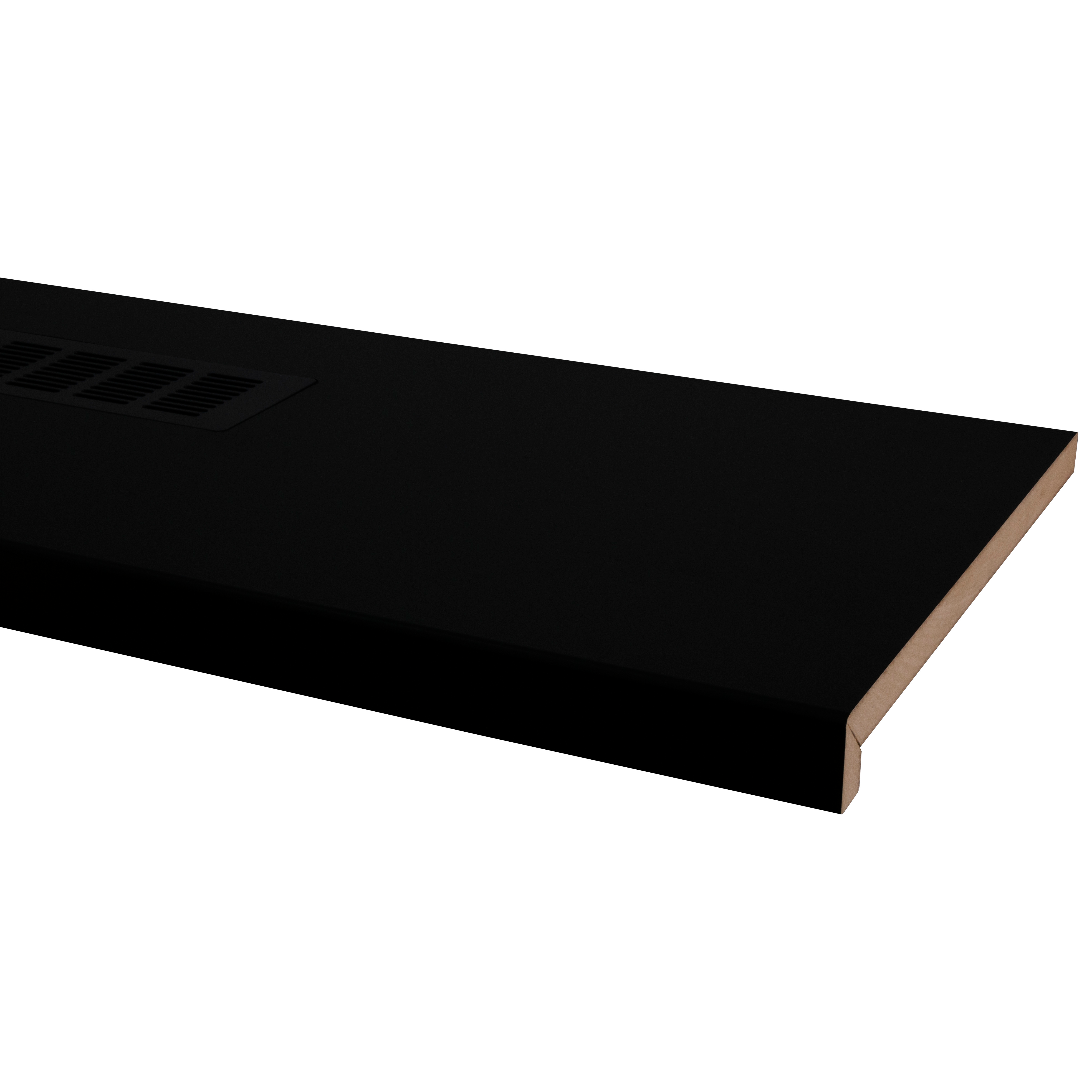 Appui de Fenêtre Cache-Radiateur Noir Mdf 36 mm 160×30 cm (Cando)