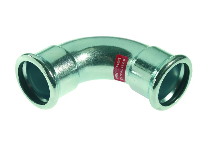 Persbocht Staal 28 mm Ff 90° Verwarming Vsh Xpress Staalverzinkt C1408