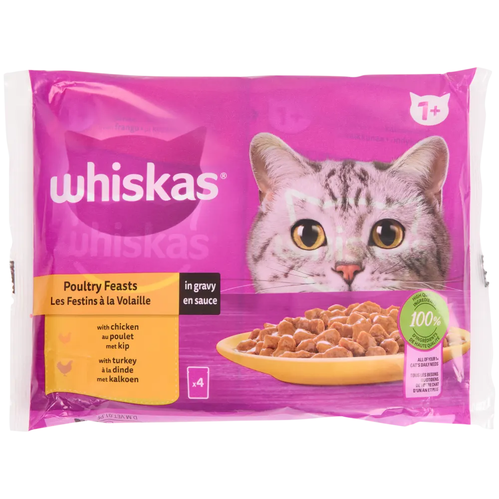 Whiskas Gevogelte in Saus 4x100g