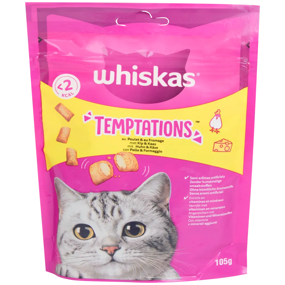 Whiskas Temptations Kip 105 g